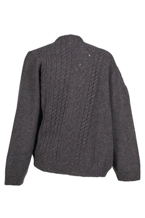 ASYMMETRICAL CARDIGAN / TWEED GRY