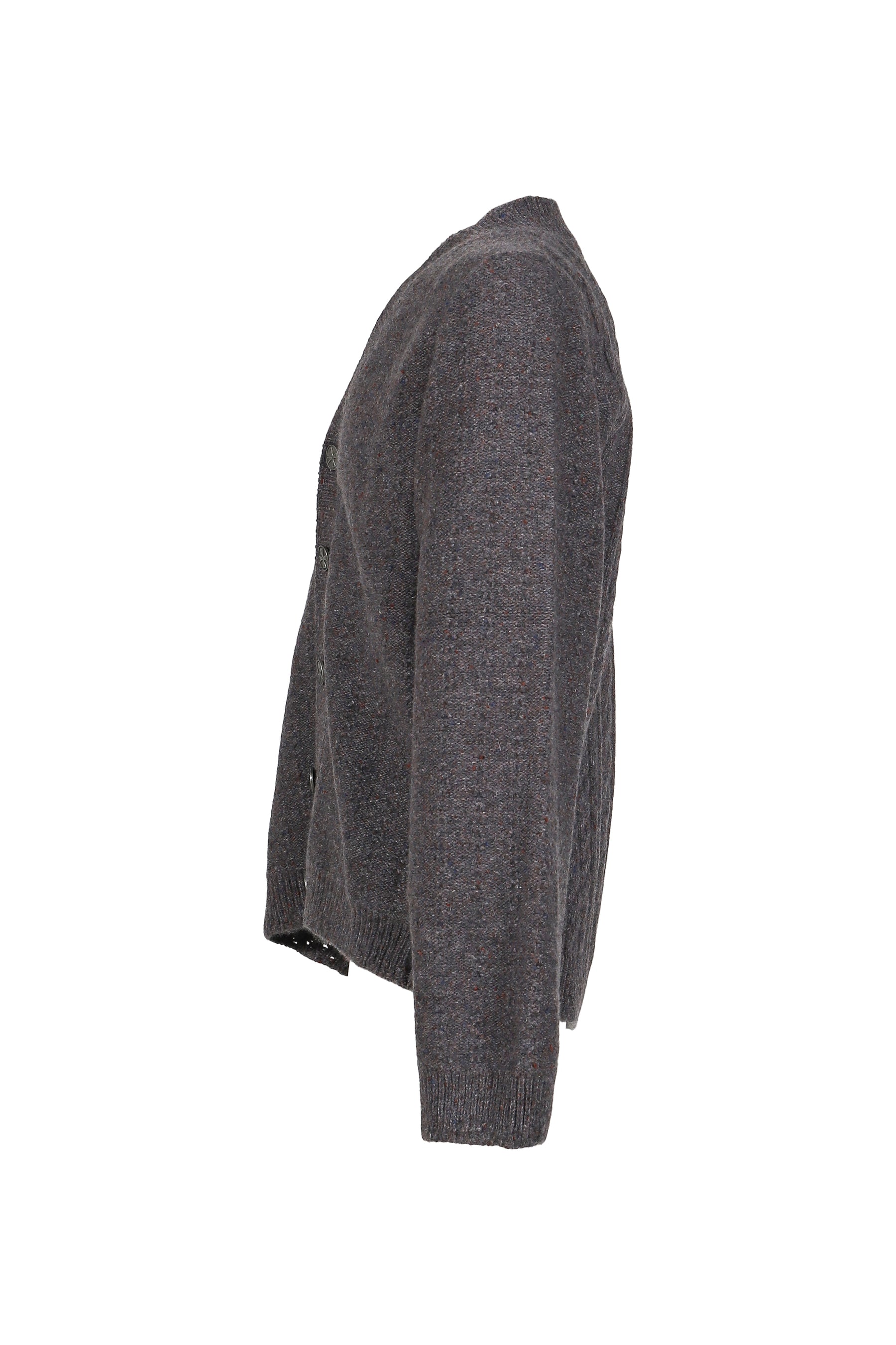 ASYMMETRICAL CARDIGAN / TWEED GRY