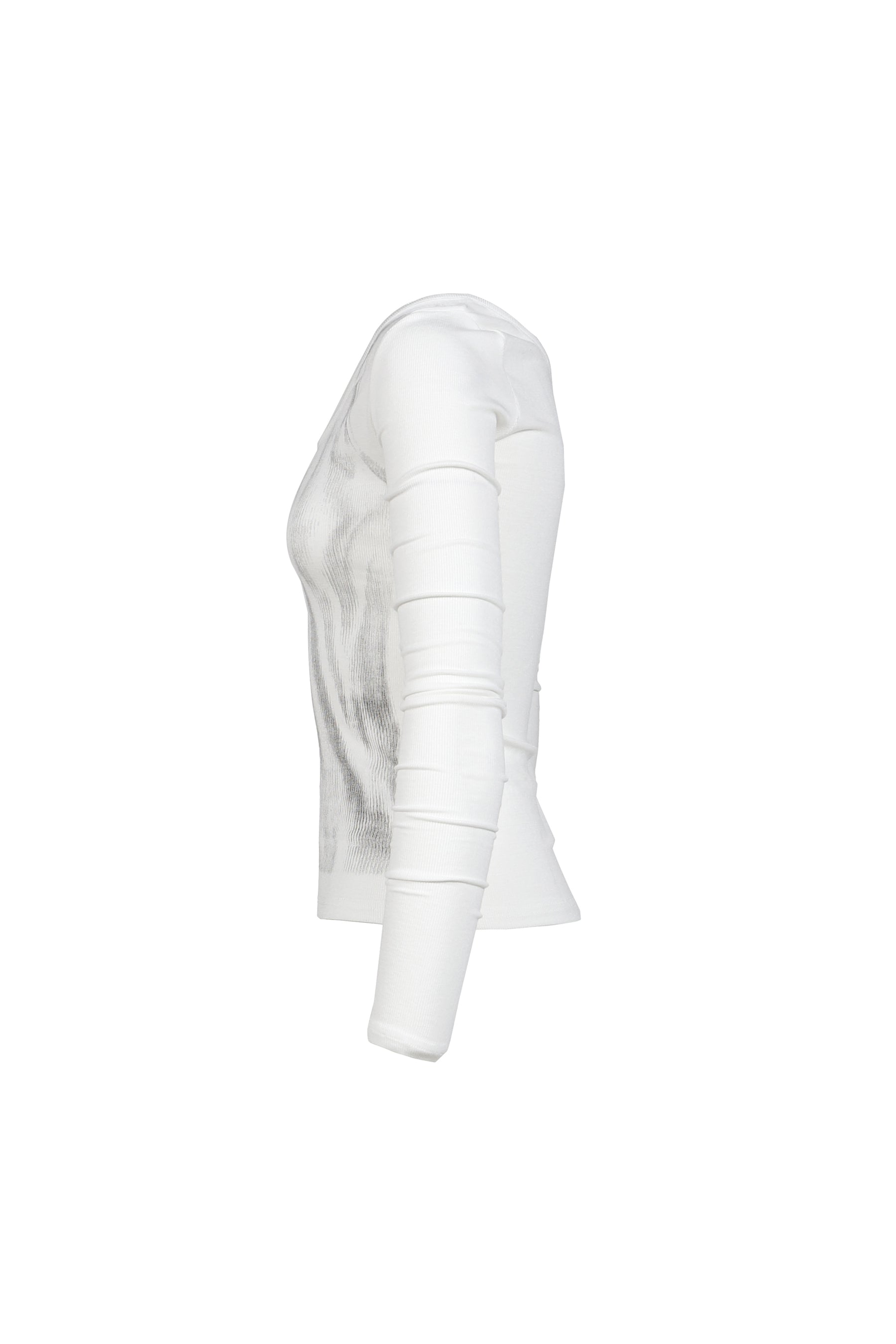 BOHEMSEO TROMPE-L'OEIL TOP / WHT