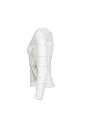 BOHEMSEO TROMPE-L'OEIL TOP / WHT