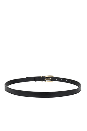 SKINNY LEATHER BELT / BLK