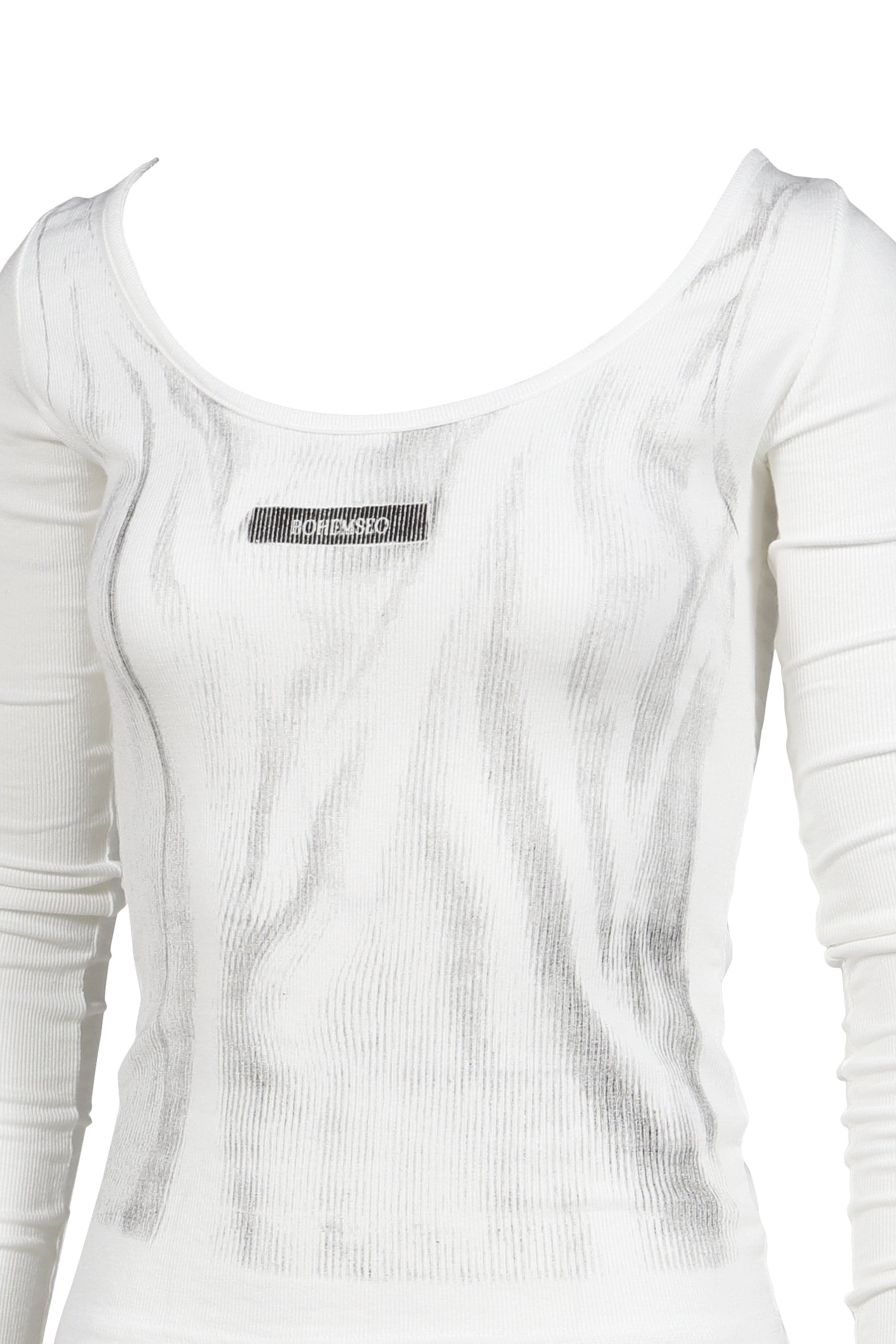 BOHEMSEO TROMPE-L'OEIL TOP / WHT
