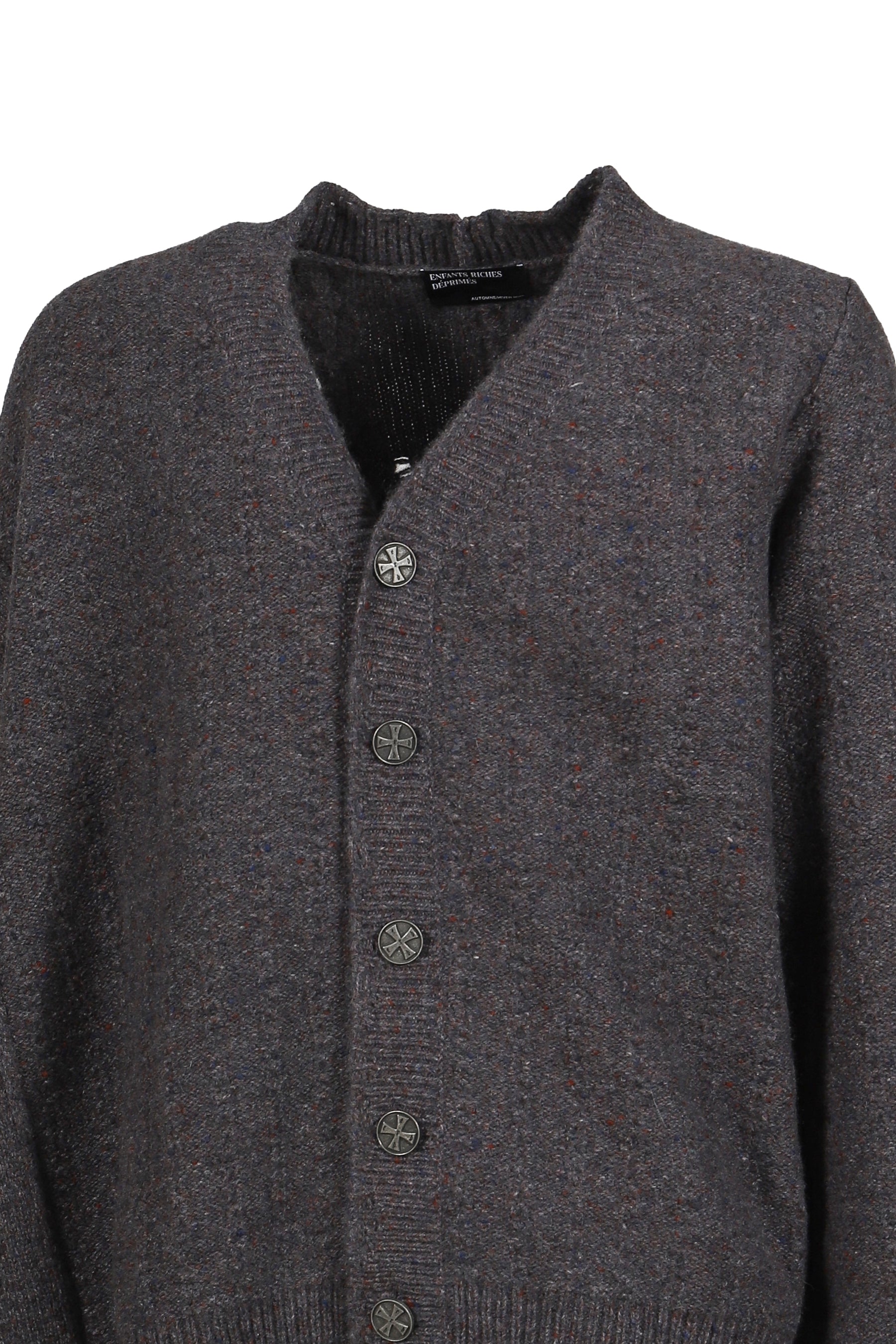 ASYMMETRICAL CARDIGAN / TWEED GRY