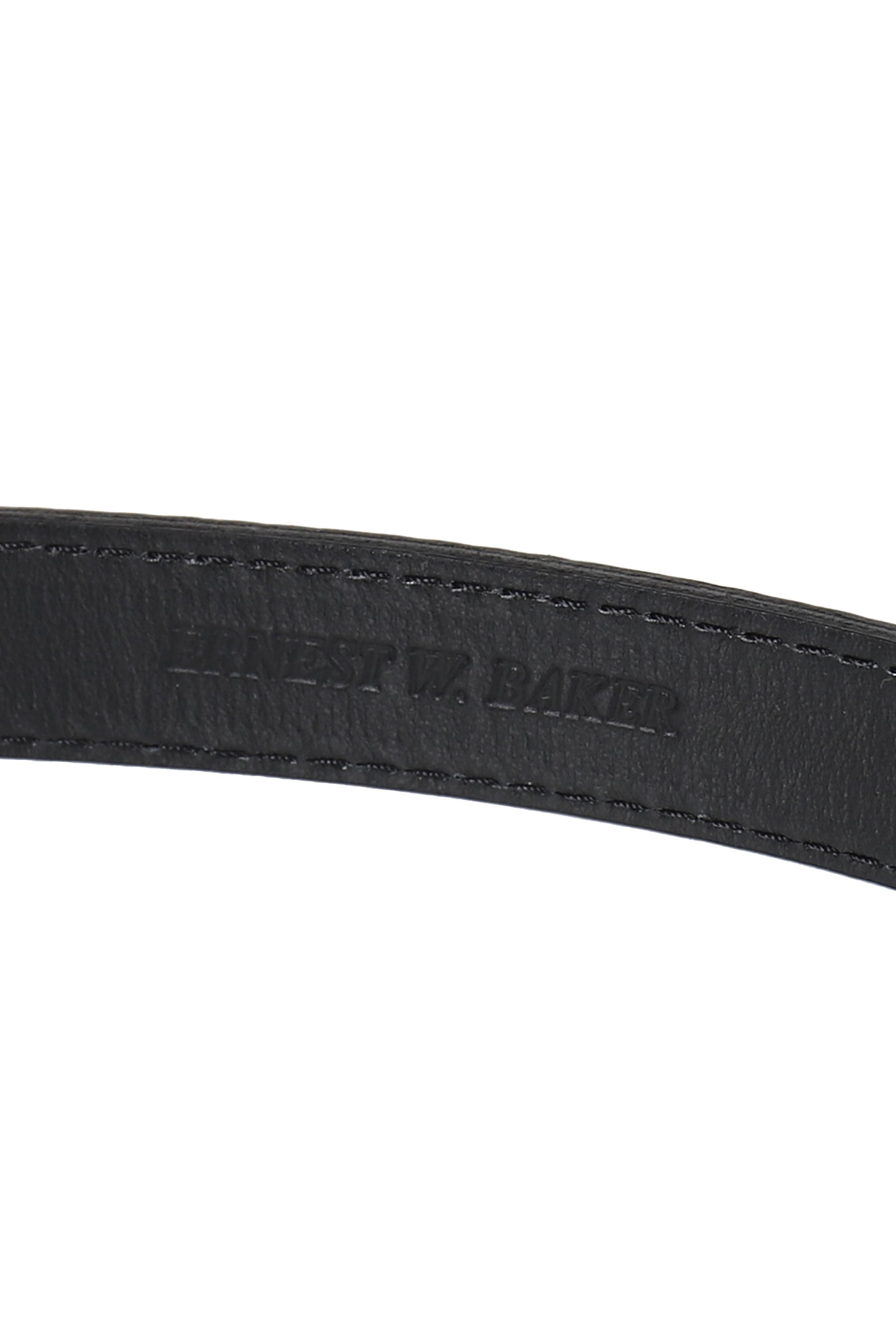 SKINNY LEATHER BELT / BLK