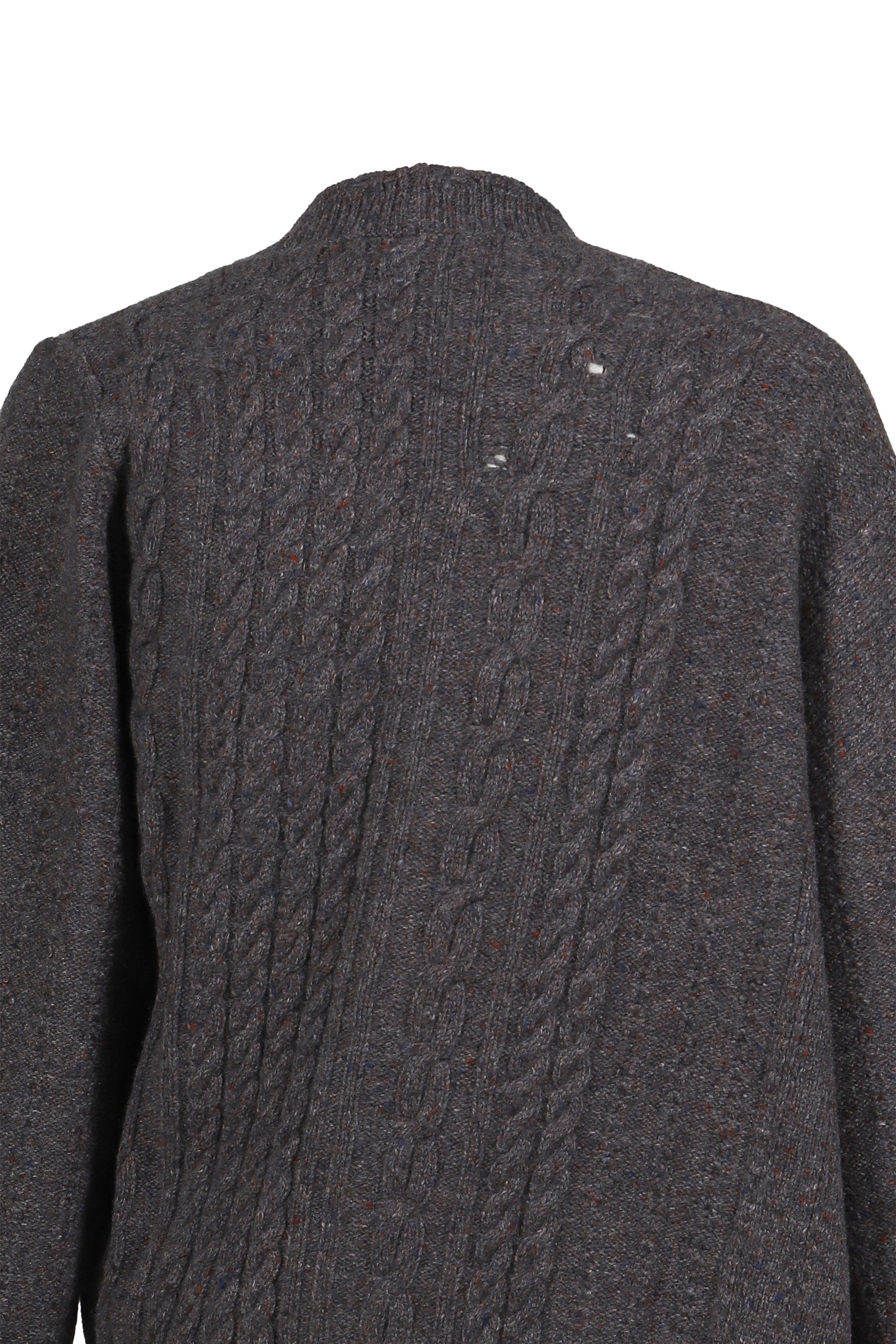 ASYMMETRICAL CARDIGAN / TWEED GRY