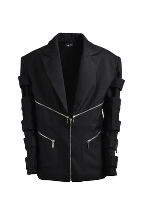 X'SQUARE STRAP BLAZER / BLK