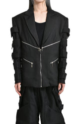 X'SQUARE STRAP BLAZER / BLK