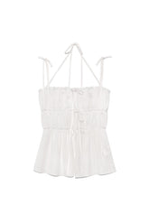 DREAMY LACE SHIRRING TOP / WHT