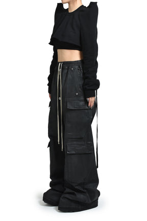 Rick Owens DRKSHDW CROPPED TECSWEAT / BLK