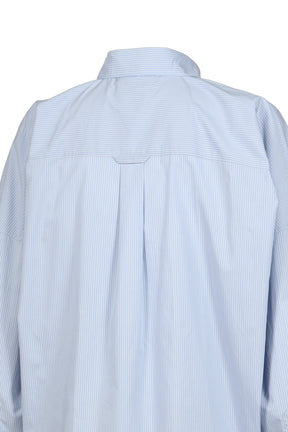 TROMPE L’OEIL TIE EMBROIDERY SHIRT / BLU