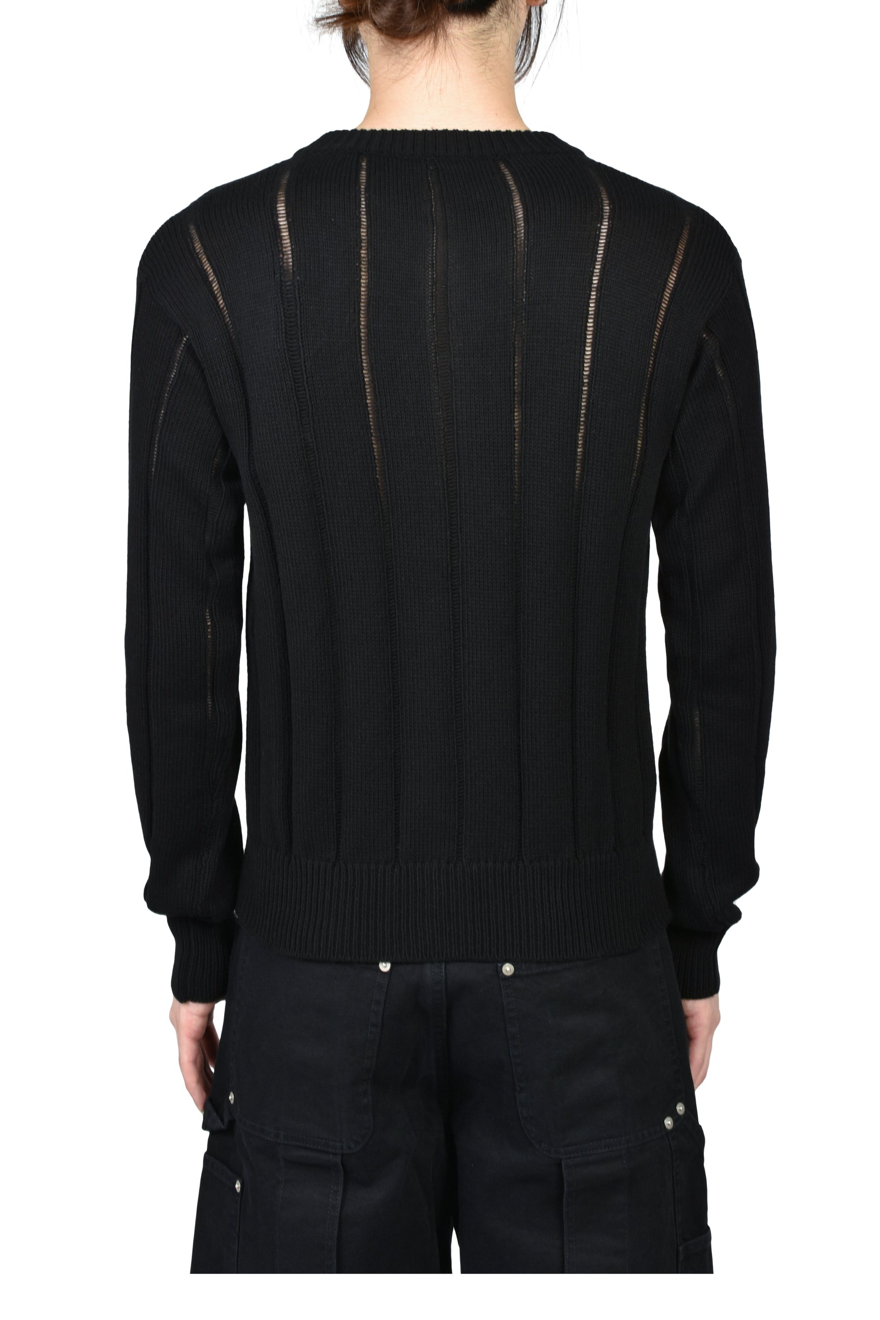 NATEL BRUSHED RIB CARDIGAN / BLK