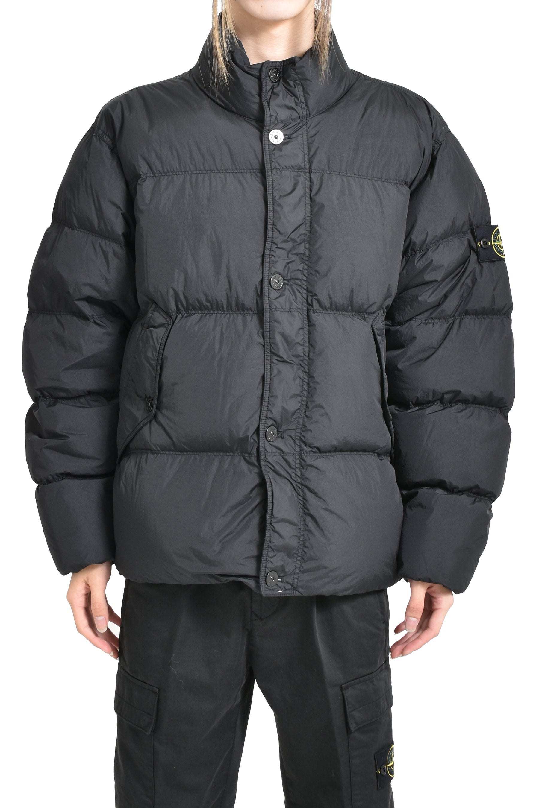 RECYCLED LIGHT NYLON DOWN JACKET / BLK