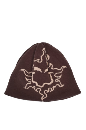 BIG LOGO BEANIE / BRWN