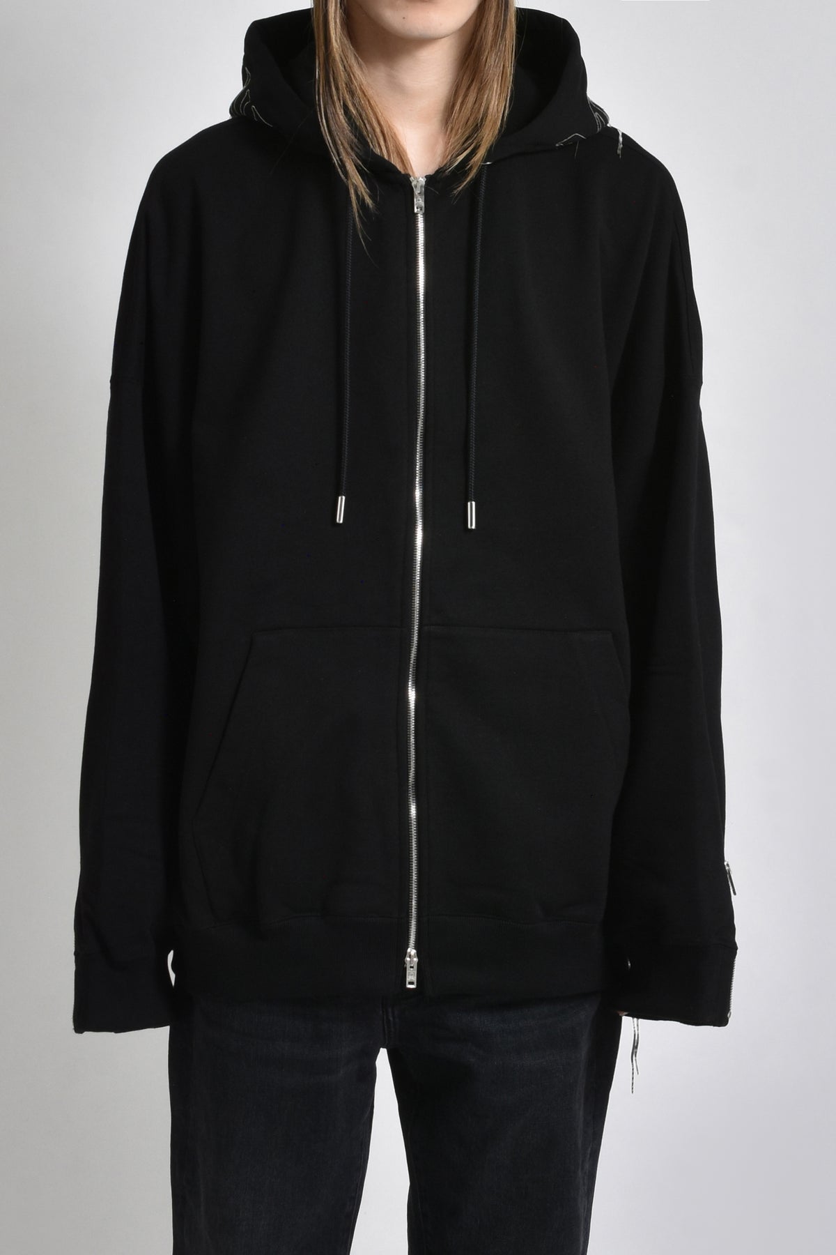 BALLCHAIN ZIP-UP HOODIE / BLK