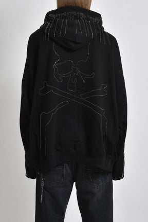 BALLCHAIN ZIP-UP HOODIE / BLK