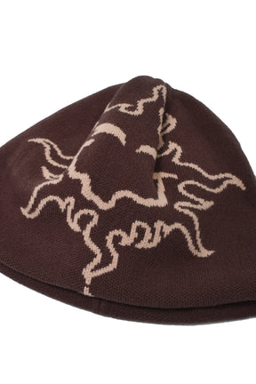 BIG LOGO BEANIE / BRWN