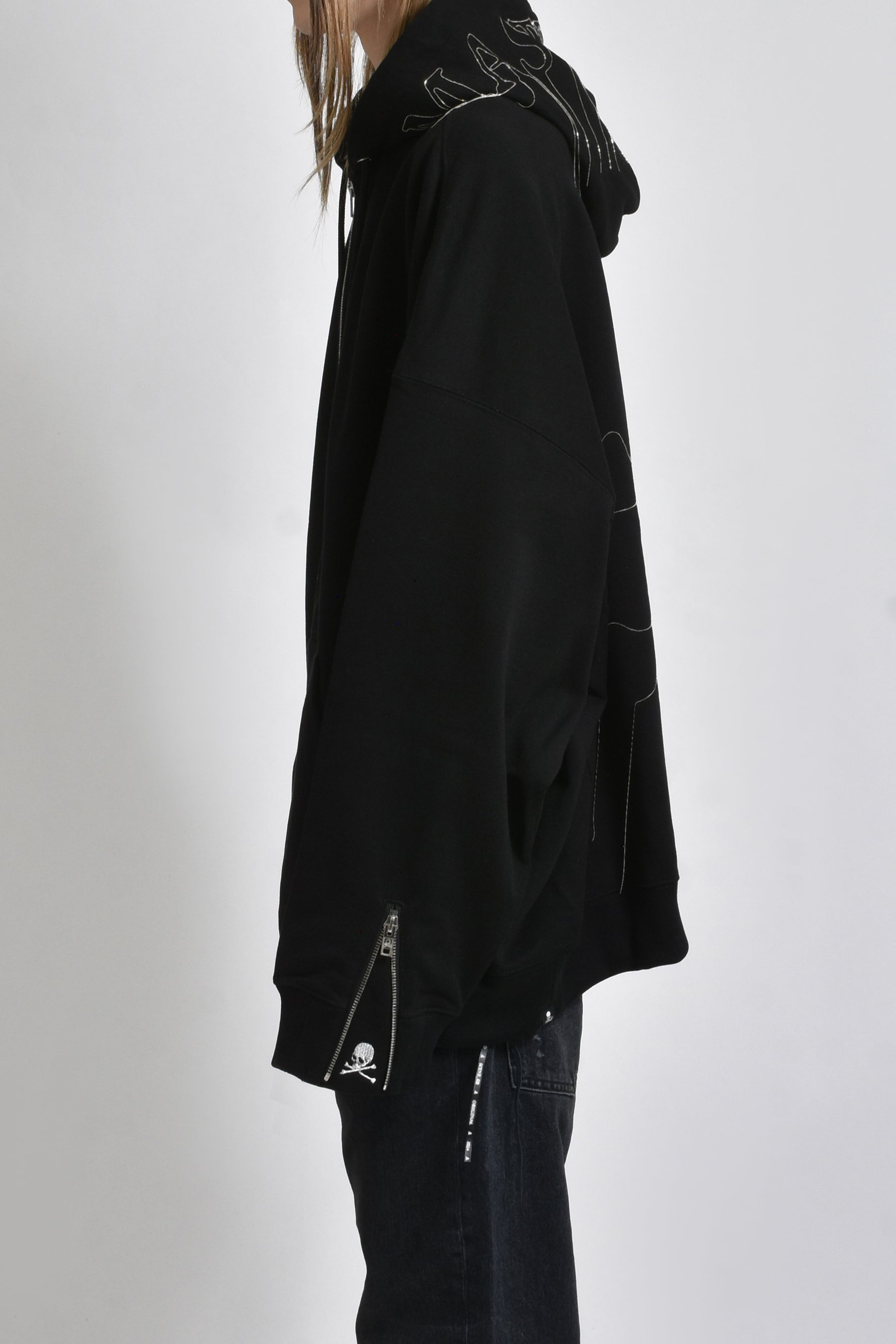 BALLCHAIN ZIP-UP HOODIE / BLK