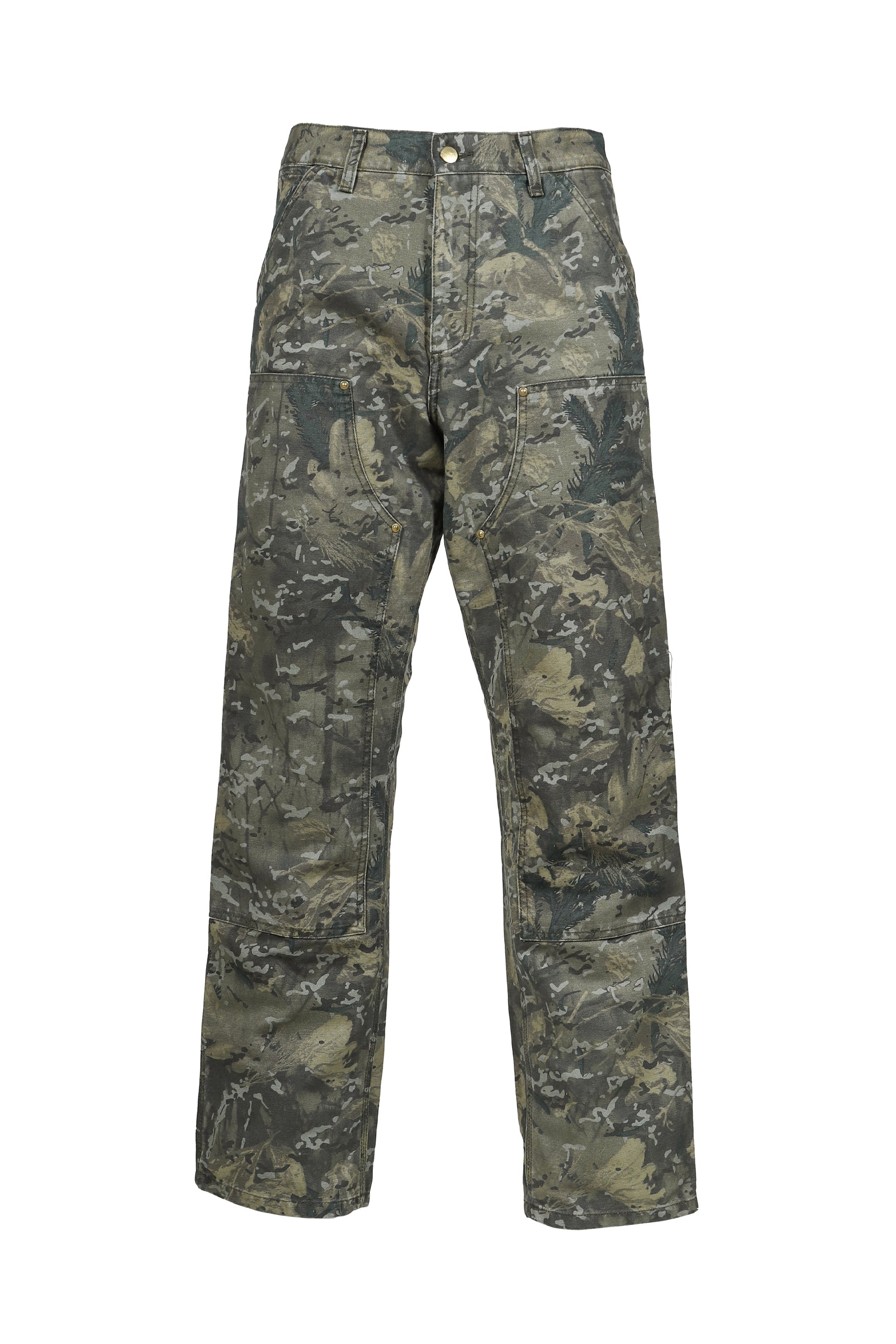 DOUBLE KNEE PANT / CAMO COMBI GRN