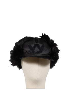 FAUX FUR EARFLAP CAP / BLACK 
