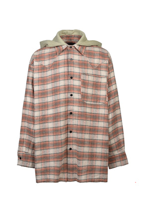 HOODED FLANNEL SHIRTS / ORG
