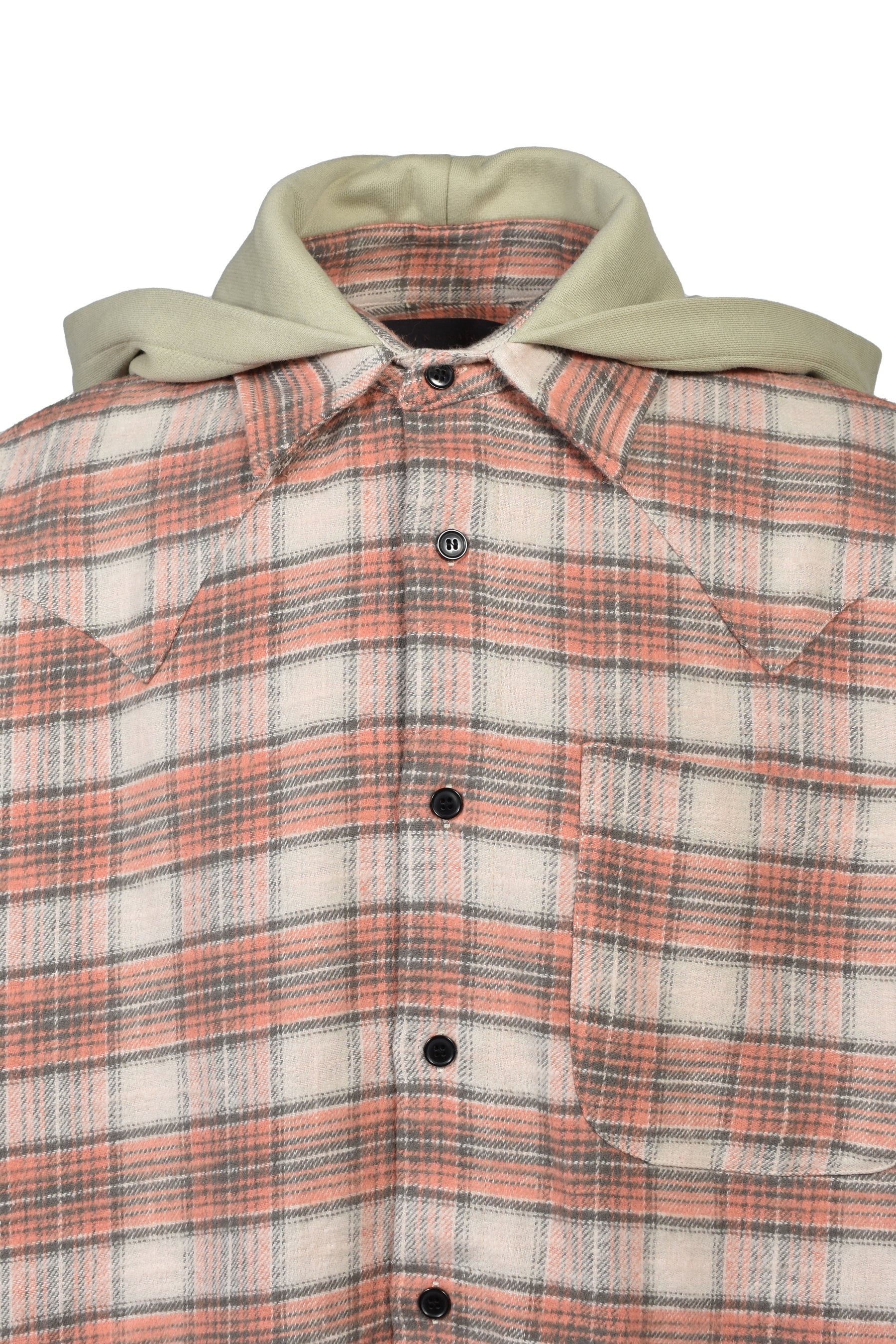 HOODED FLANNEL SHIRTS / ORG