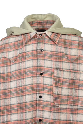 HOODED FLANNEL SHIRTS / ORG