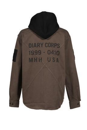 HOODED SHIRT / KHA
