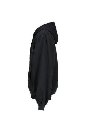SHOULDER PAD HOODIE V2 / BLK