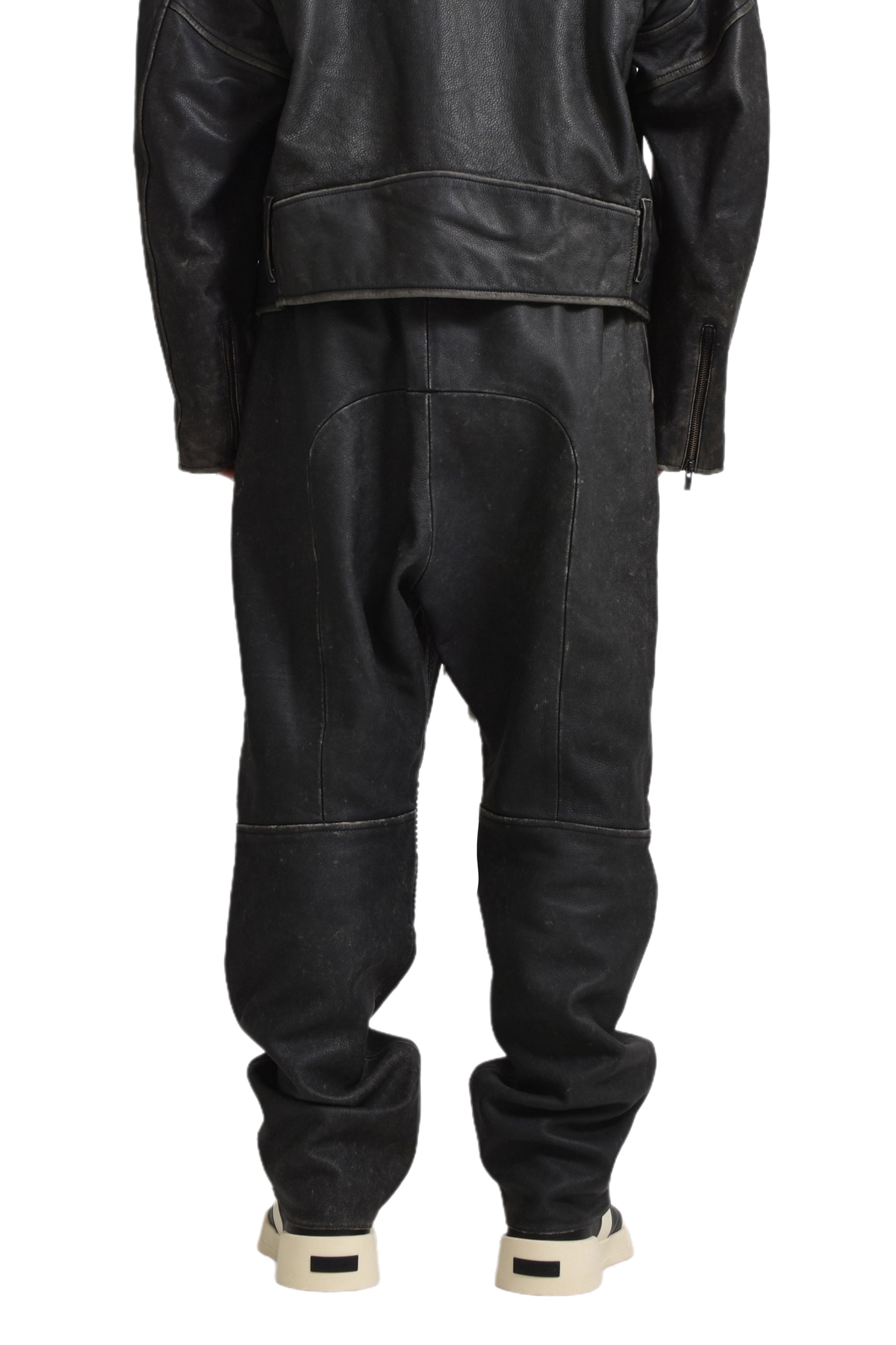 FEAR OF GOD LEATHER MOTO PANTS / BLK