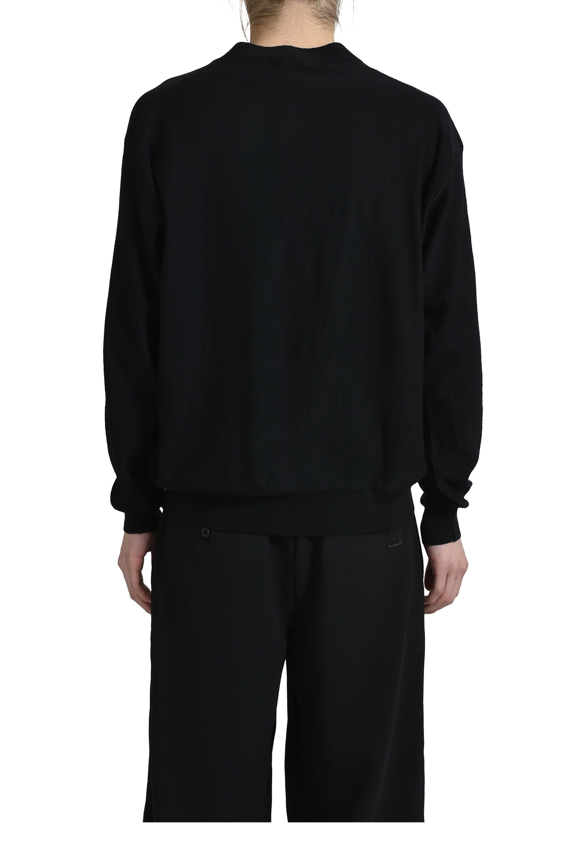 LEMAIRE RELAXED TWISTED CARDIGAN / BLK
