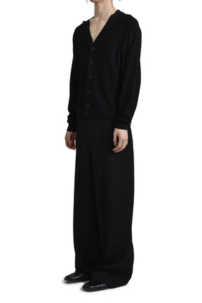 LEMAIRE RELAXED TWISTED CARDIGAN / BLK
