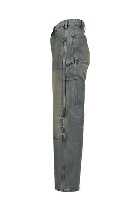 BAGGY DENIM DOUBLE KNEES (EXCLUSIVE) / MUD WASH IND