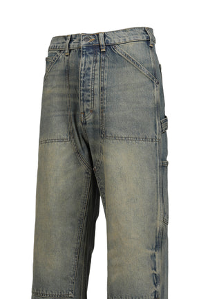 BAGGY DENIM DOUBLE KNEES (EXCLUSIVE) / MUD WASH IND