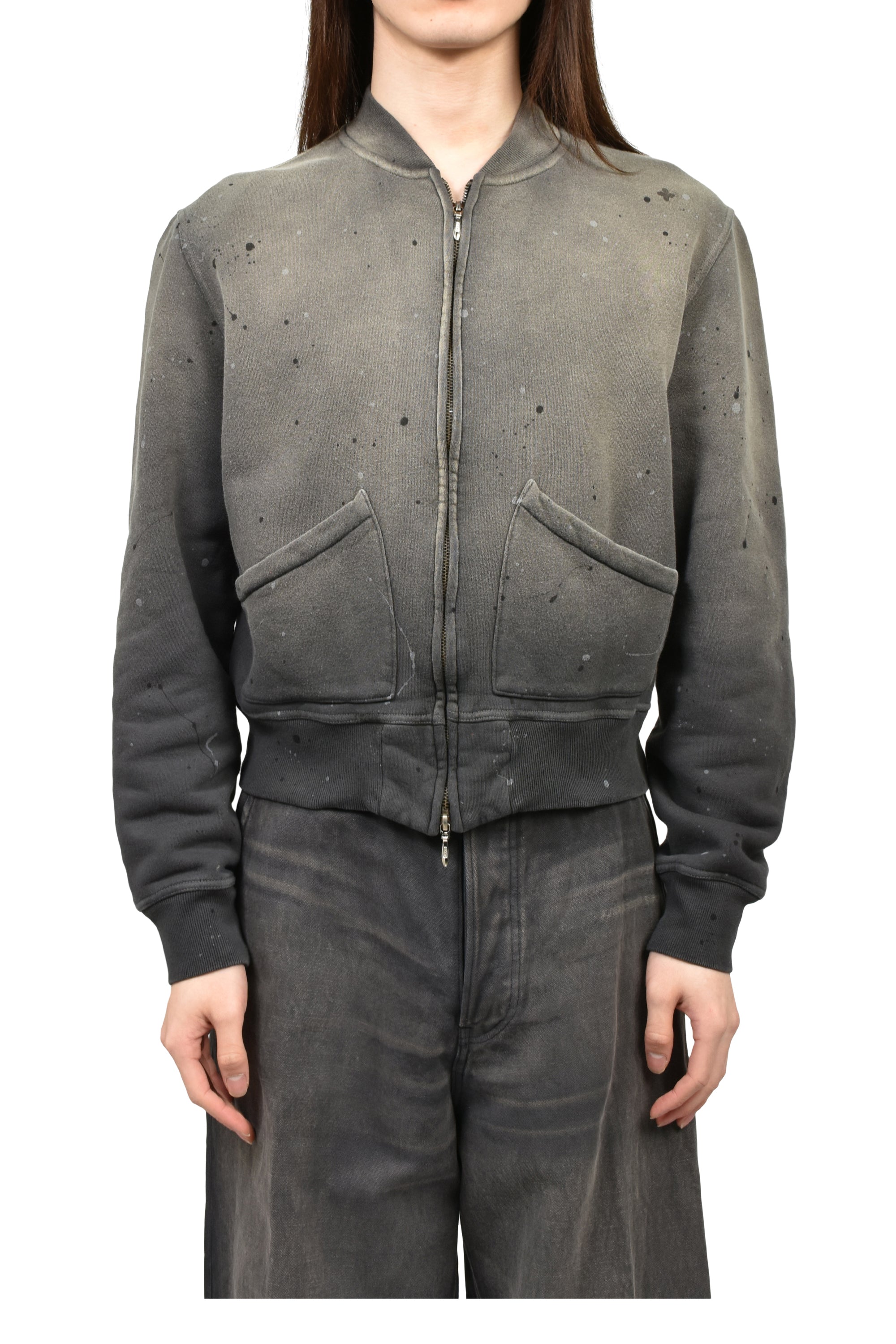 MASU エムエーエスユー SS26 CLOVER SPLATTER SWEAT BLOUSON / BLK - NUBIAN ヌビアン