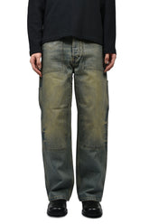BAGGY DENIM DOUBLE KNEES (EXCLUSIVE) / MUD WASH IND
