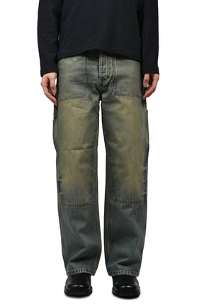 BAGGY DENIM DOUBLE KNEES (EXCLUSIVE) / MUD WASH IND
