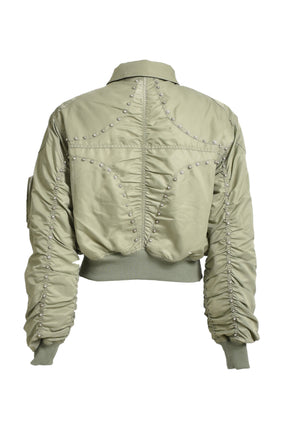 NYLON STUDDED BOMBER / OLV