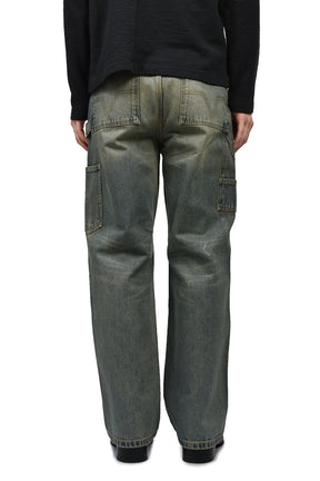 BAGGY DENIM DOUBLE KNEES (EXCLUSIVE) / MUD WASH IND