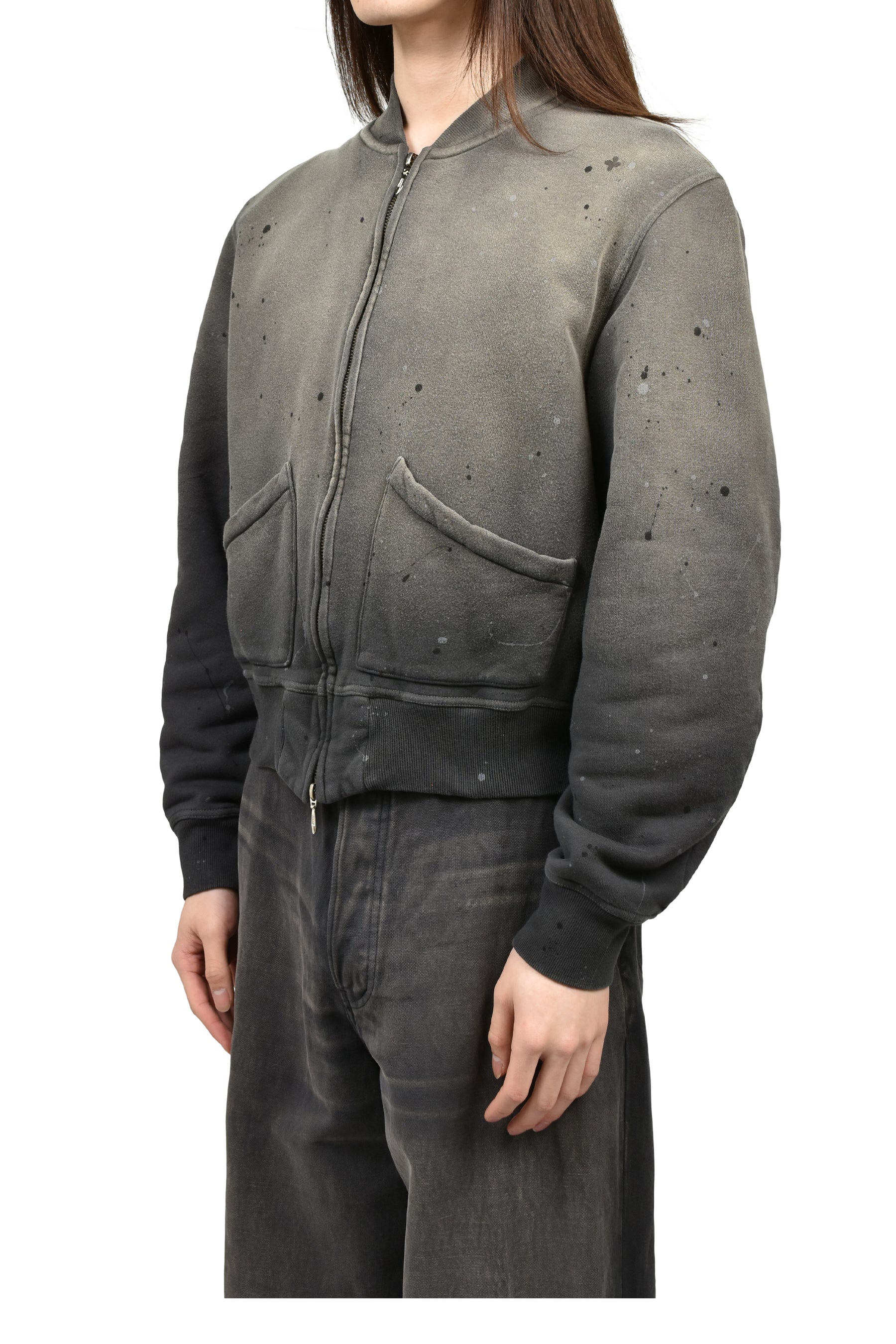 CLOVER SPLATTER SWEAT BLOUSON / BLK