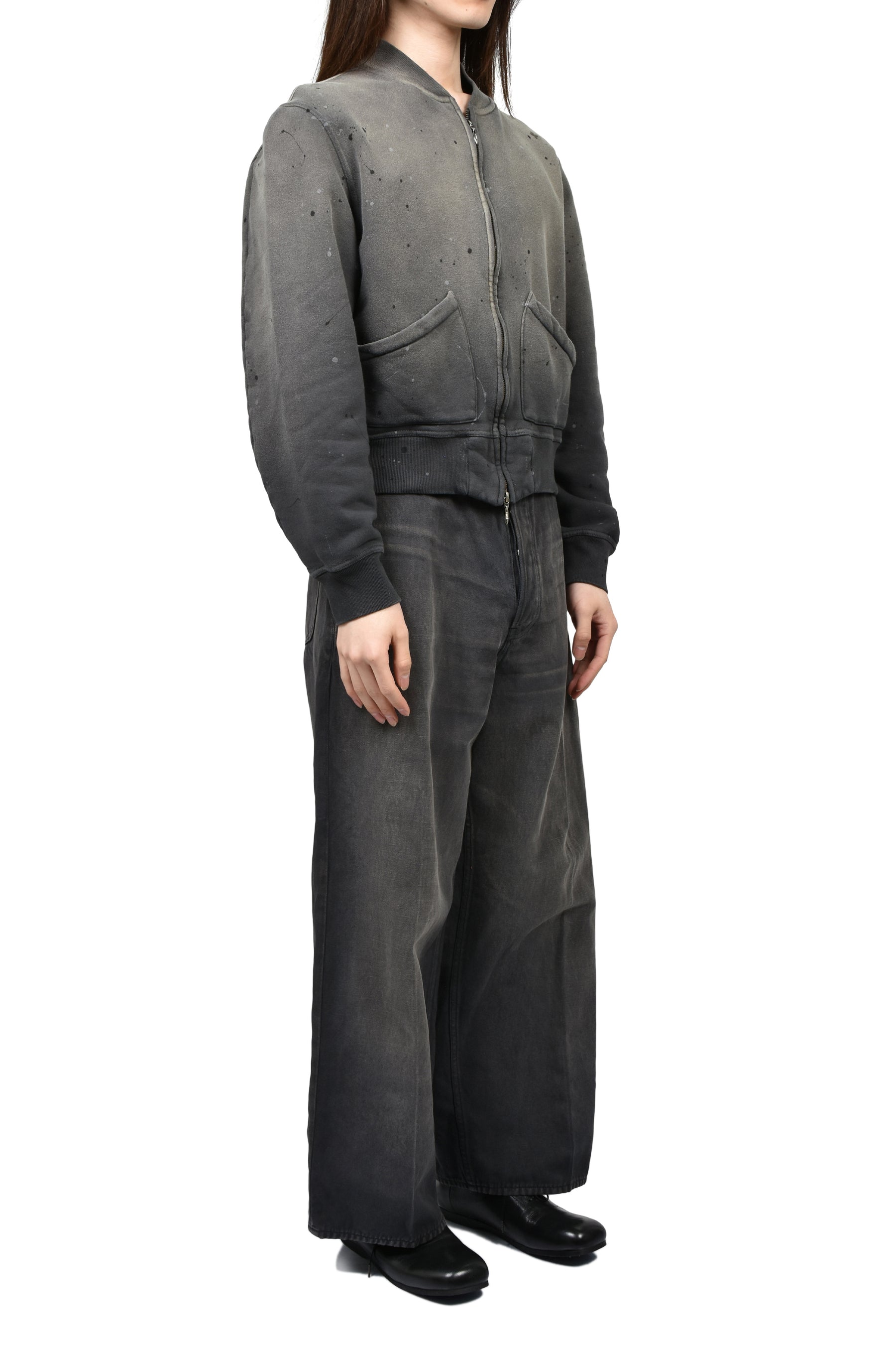 CLOVER SPLATTER SWEAT BLOUSON / BLK