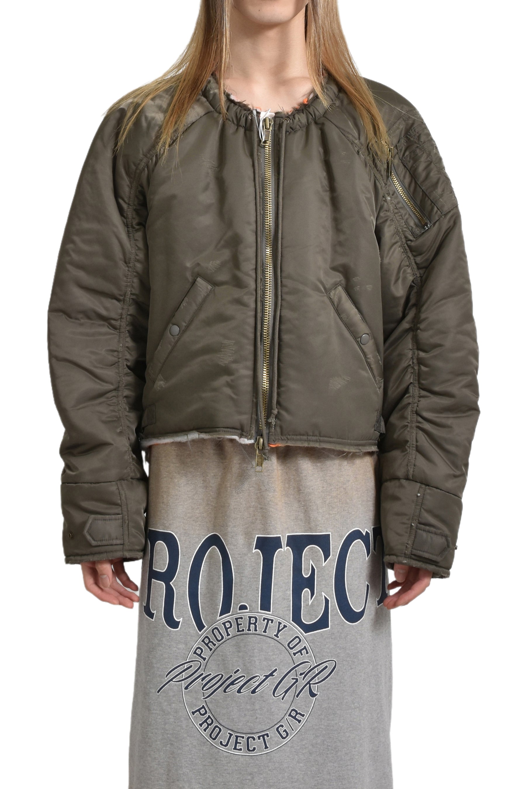 RECONSTRUCTED BOMBER JACKET / KHA