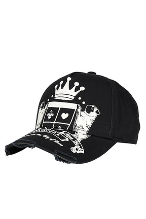 CROWN BASEBALL HAT WOVEN / BLK