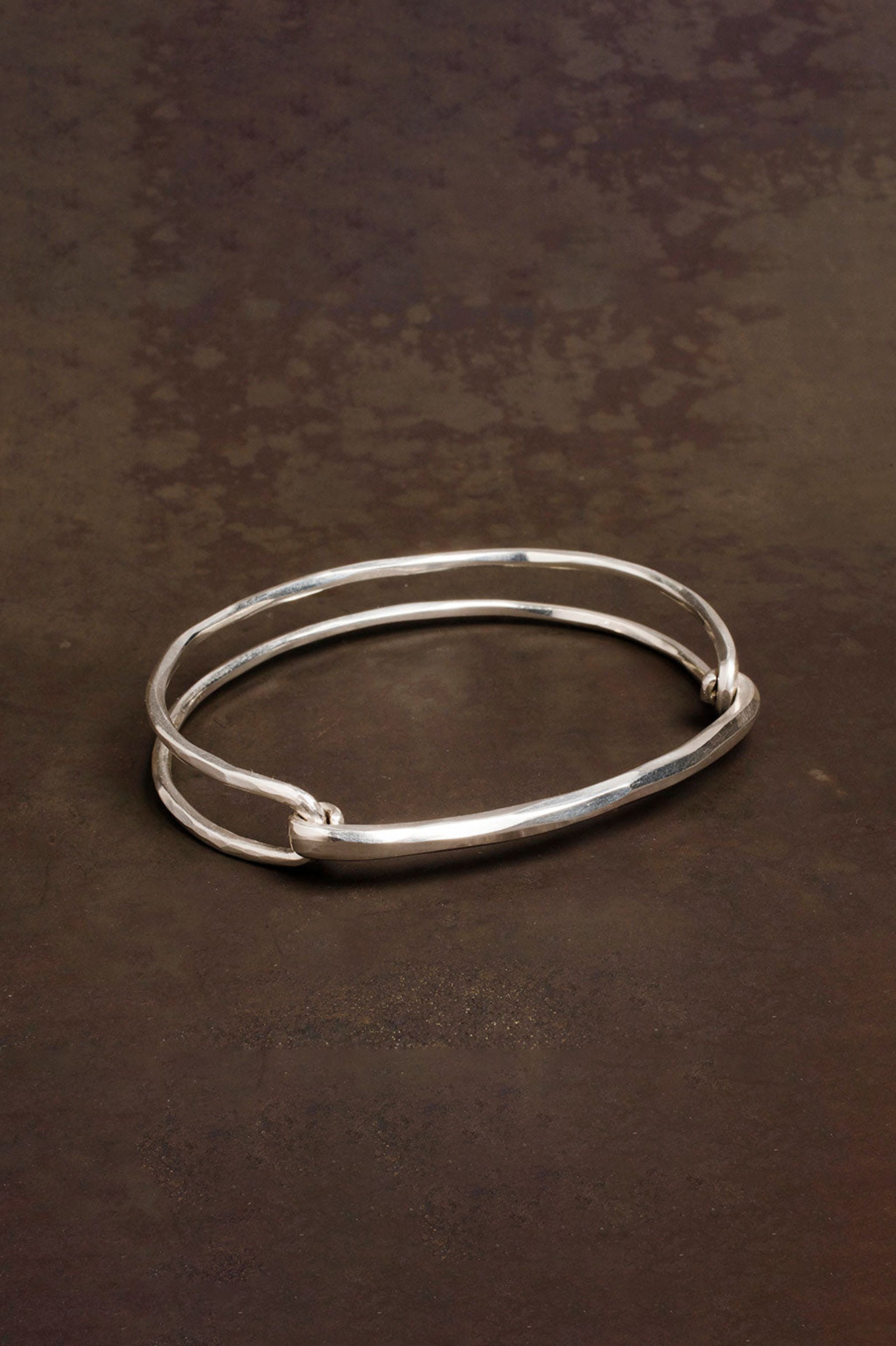 BRACELET HAMMERED LINK / SIL