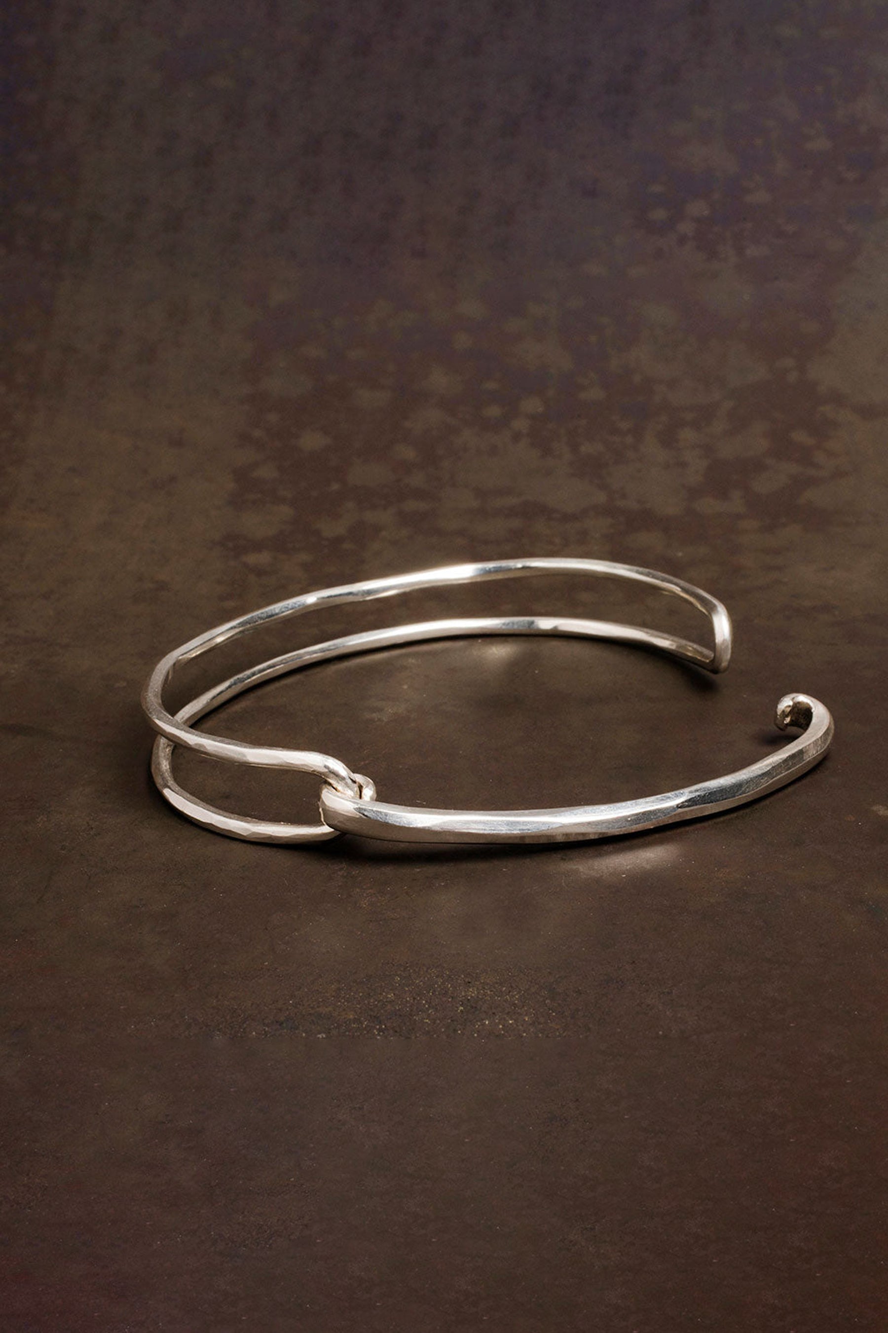 BRACELET HAMMERED LINK / SIL