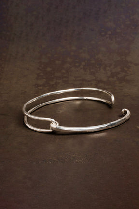 BRACELET HAMMERED LINK / SIL