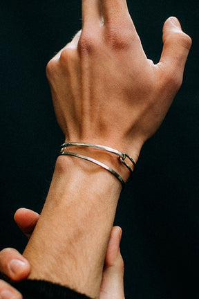 BRACELET HAMMERED LINK / SIL