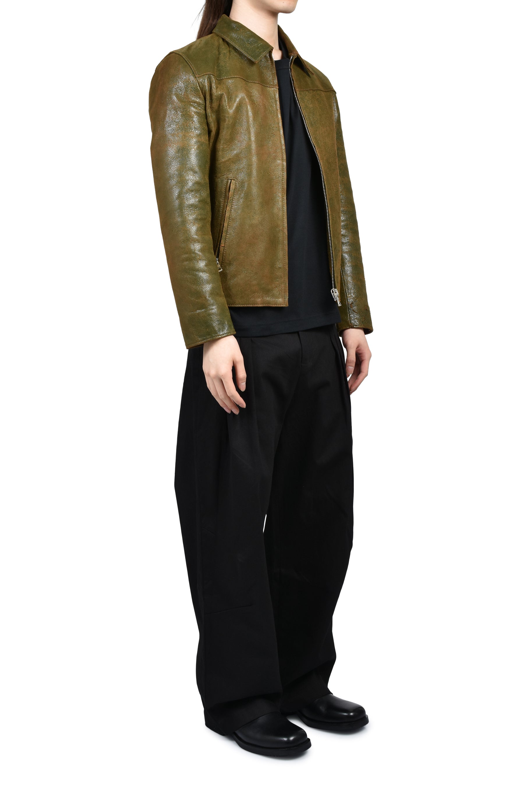 LEATHER USED GREEN / BRW