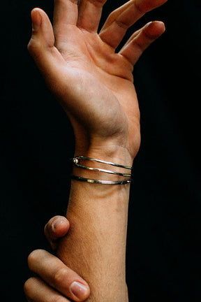 BRACELET HAMMERED LINK / SIL