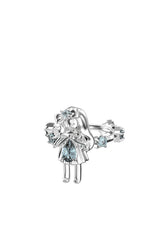 MINI GIRL STAR RING / BLU