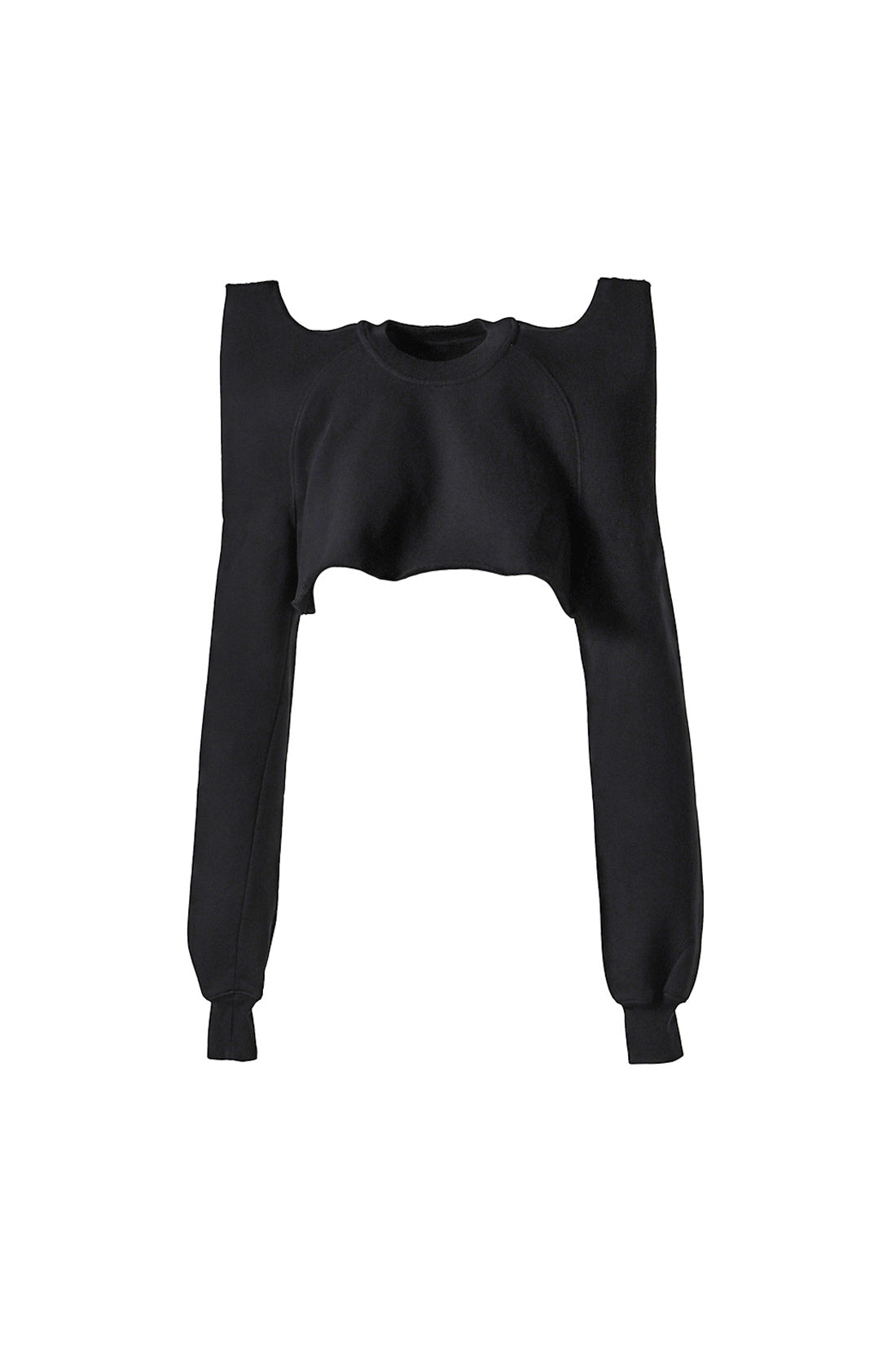 CROPPED TECSWEAT / BLK